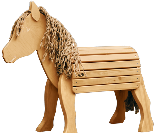 Holzpferd, Gartenpferd, Voltigierpferd 59cm Seite