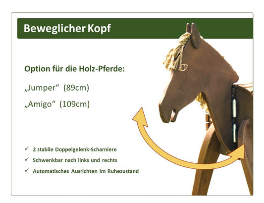 Beweglicher Kopf Jumper/Amigo -  Nuss-Braun