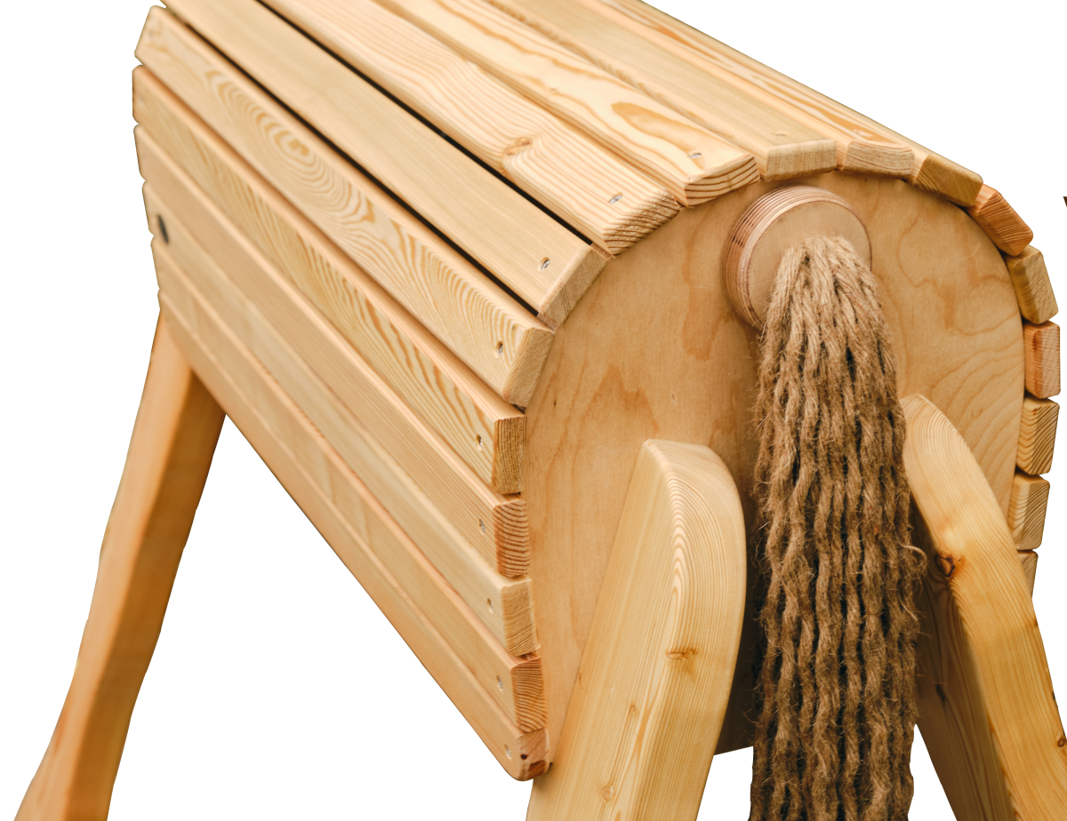 Holzpferd, Gartenpferd, Voltigierpferd 109cm Rückseite