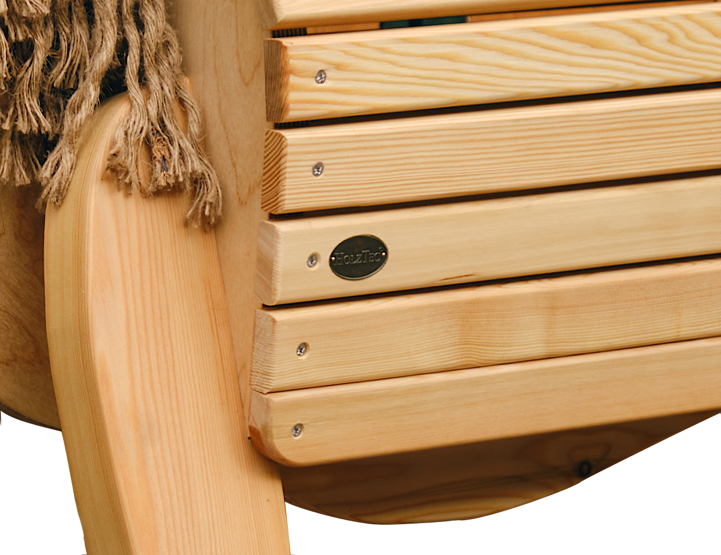 Holzpferd, Gartenpferd, Voltigierpferd 109cm Detail Logo