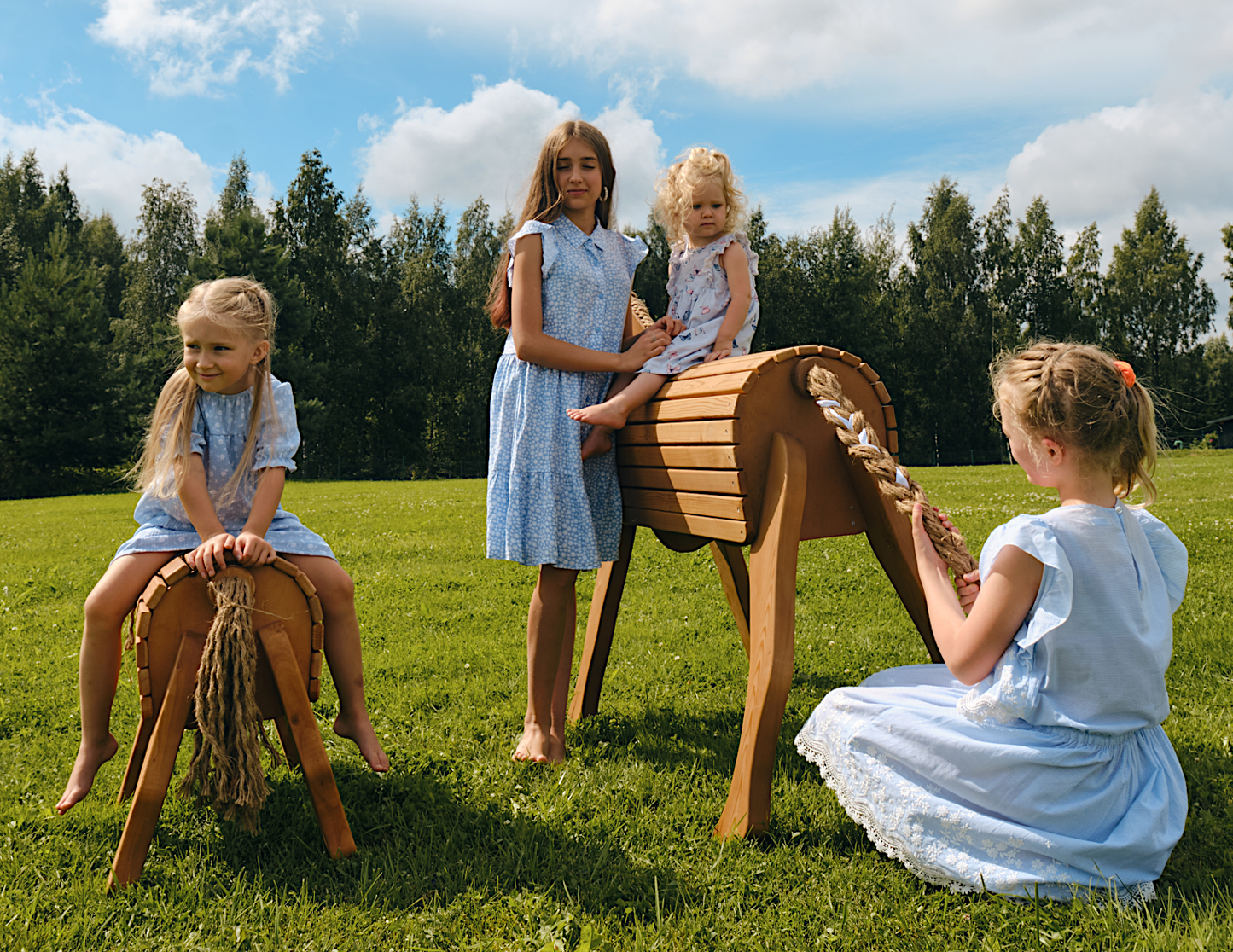 Gartenpferd, Spielpferd Garten Kinder spielen